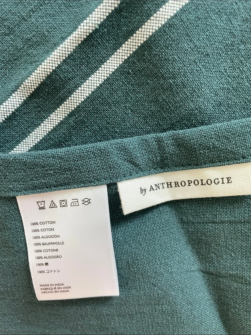 Anthropologie Teal Apron with Front Pocket